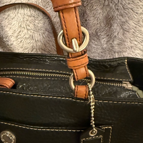 COACH CHELSEA Vintage (F10892) Pebbled Leather Tote Bag Black EUC - Picture 10 of 16